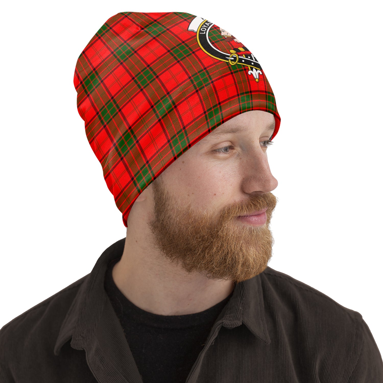 Adair Tartan Beanies Hat with Family Crest One Size 22 inches 15.5 inches - Tartanvibesclothing