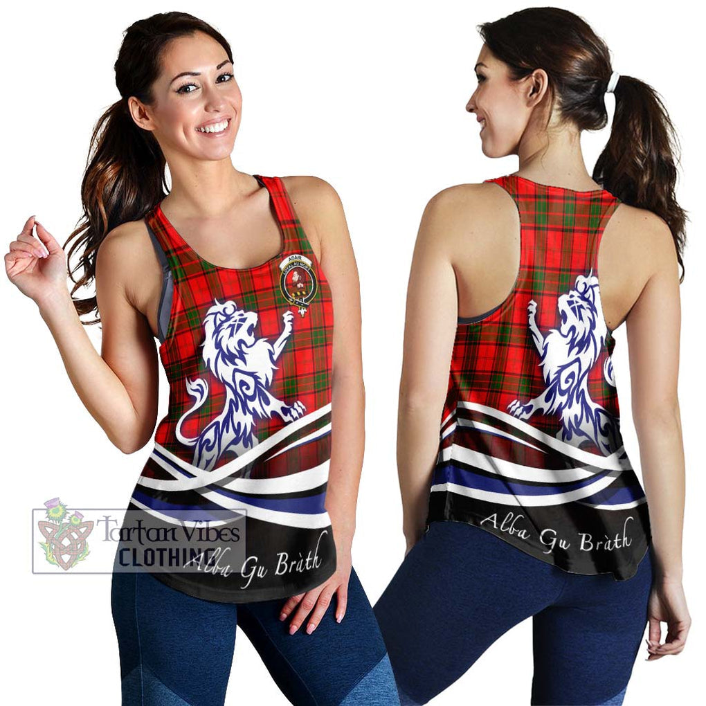 Adair Tartan Women's Racerback Tanks with Alba Gu Brath Regal Lion Emblem 4XL - Tartanvibesclothing Shop