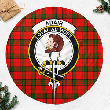 Adair Tartan Christmas Tree Skirt with Family Crest - Tartanvibesclothing