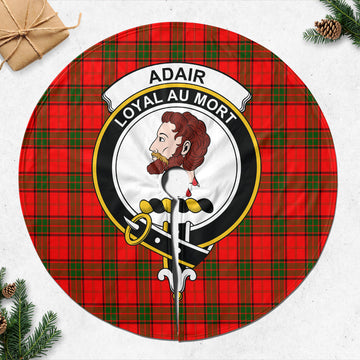 Adair Tartan Christmas Tree Skirt with Family Crest
