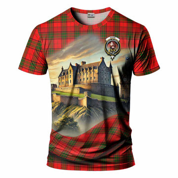 Tartan Vibes Clothing Adair Tartan Family Crest T-Shirt with Scottish Ancient Castle Stype