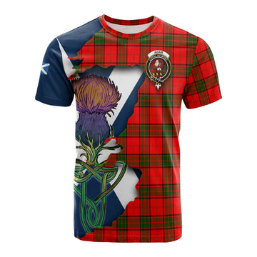 Tartan Vibes Clothing Adair Tartan Family Crest Cotton T-shirt Scottish Thistle Celtic Inspired