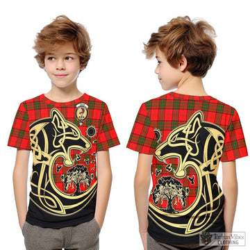 Adair Tartan Kid T-Shirt with Family Crest Celtic Wolf Style Youth XL Size14 - Tartan Vibes Clothing