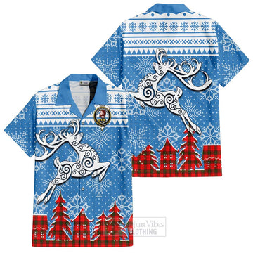 Adair Clan Christmas Hawaiian Shirt Celtic Reindeer Style
