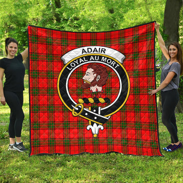 Adair Tartan Quilt with Family Crest
