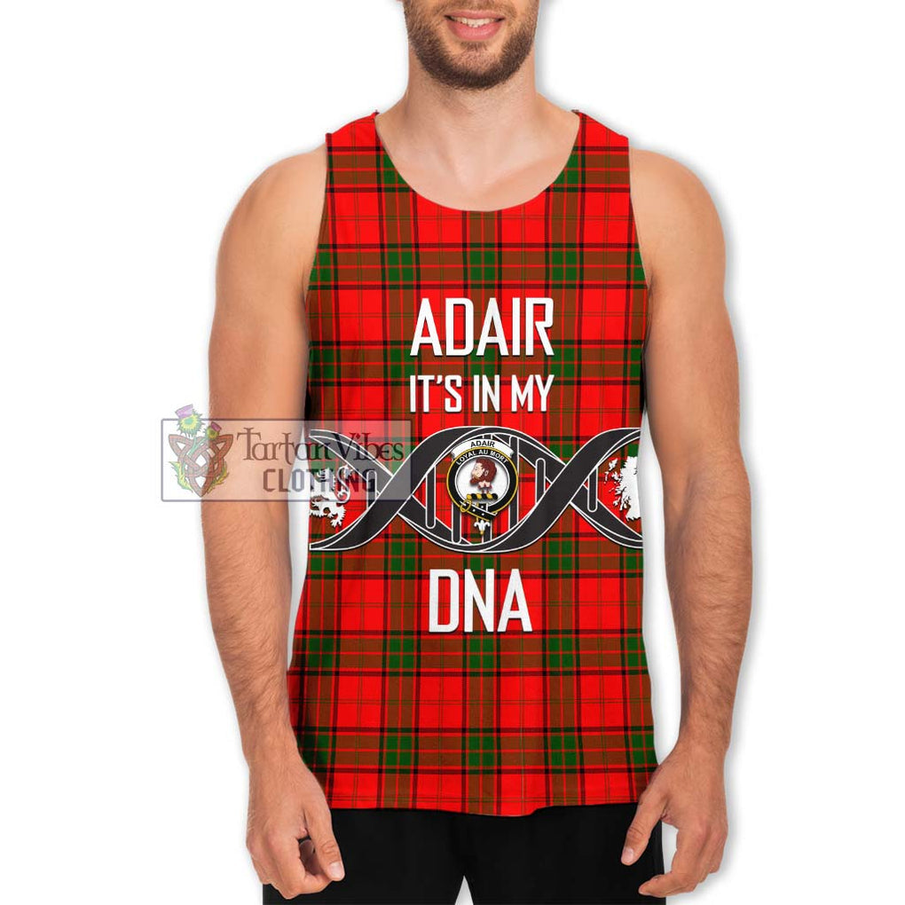 Adair Tartan Men's Tank Top with Family Crest DNA In Me Style Men - Tartanvibesclothing Shop