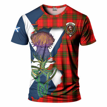 Tartan Vibes Clothing Adair Tartan Family Crest T-Shirt Scottish Thistle Celtic Inspired