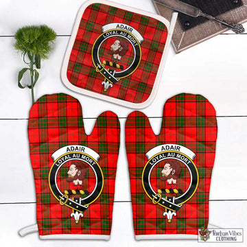 Adair Tartan Combo Oven Mitt & Pot-Holder with Family Crest Combo 1 Oven Mitt & 1 Pot-Holder White - Tartan Vibes Clothing