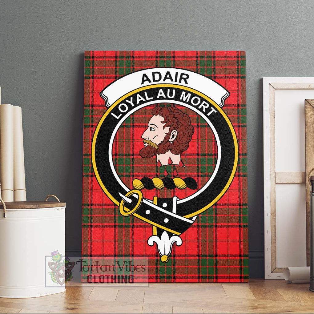 Adair Tartan Canvas Print Wall Art with Family Crest Without Frame - Tartan Vibes Clothing