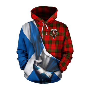Tartan Vibes Clothing Adair Tartan Cotton Hoodie with Family Crest Scotland Patriotic Style