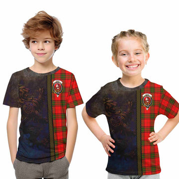 Adair Tartan Family Crest Kid T-Shirt Alba Gu Brath Be Brave Lion Ancient Style