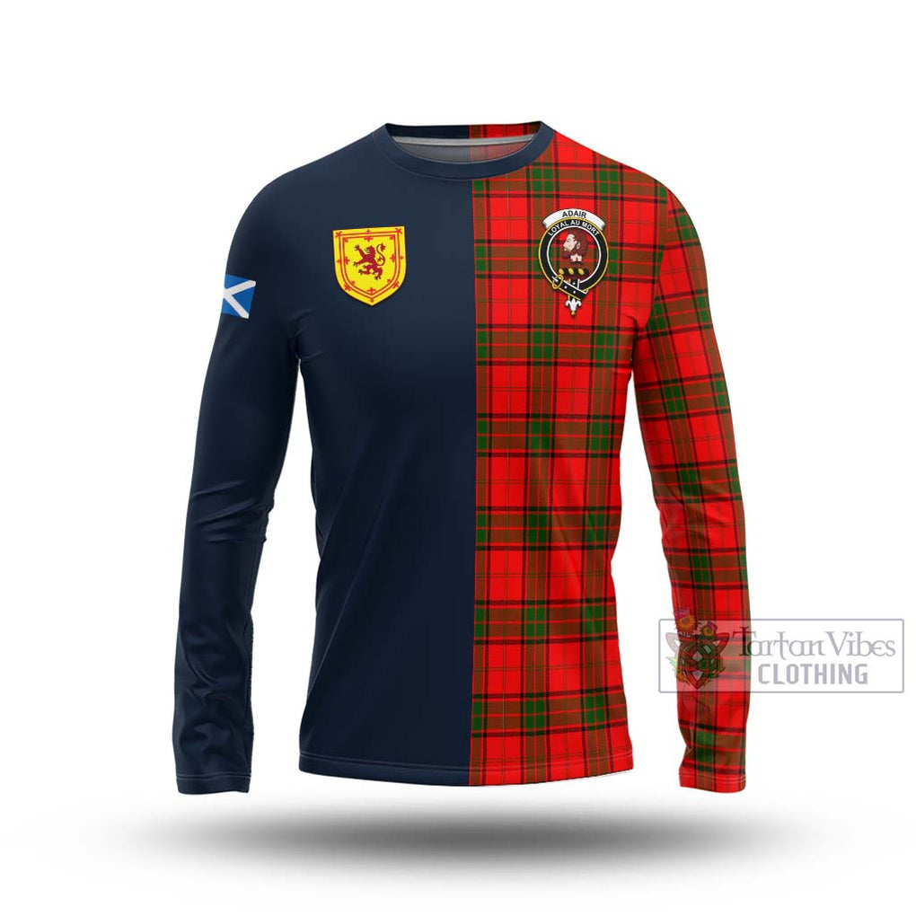 Tartan Vibes Clothing Adair Tartan Long Sleeve T-Shirt with Scottish Lion Royal Arm Half Style