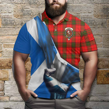Adair Tartan Polo Shirt with Family Crest Scotland Patriotic Style