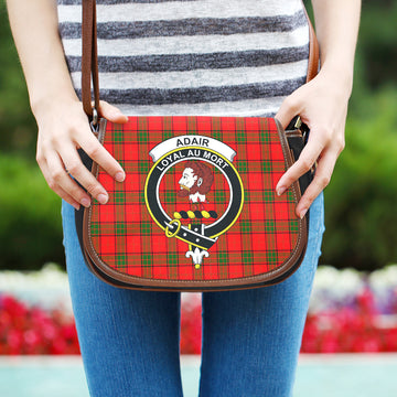 Adair Tartan Saddle Bag with Family Crest