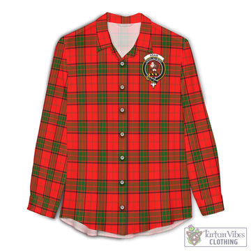 Adair Tartan Women's Casual Shirt with Family Crest