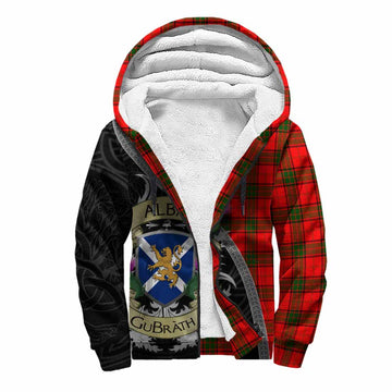 Adair Tartan Family Crest Sherpa Hoodie Lion Rampant Royal Thistle Shield Celtic Inspired