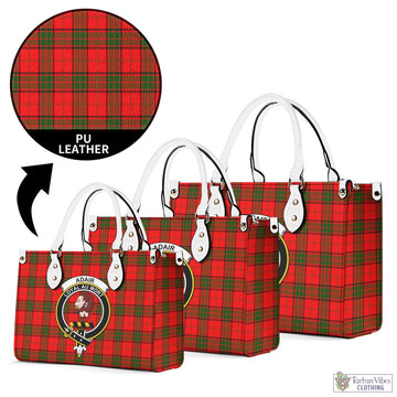 Adair Tartan Luxury Leather Handbags with Family Crest