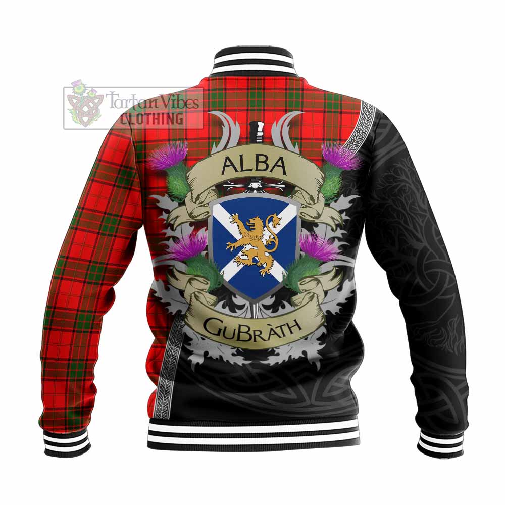 Tartan Vibes Clothing Adair Tartan Family Crest Baseball Jacket Lion Rampant Royal Thistle Shield Celtic Inspired