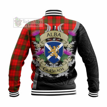 Adair Tartan Family Crest Baseball Jacket Lion Rampant Royal Thistle Shield Celtic Inspired