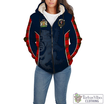 Adair Tartan Sherpa Hoodie with Family Crest and Lion Rampant Vibes Sport Style