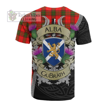 Tartan Vibes Clothing Adair Tartan Family Crest Cotton T-shirt Lion Rampant Royal Thistle Shield Celtic Inspired