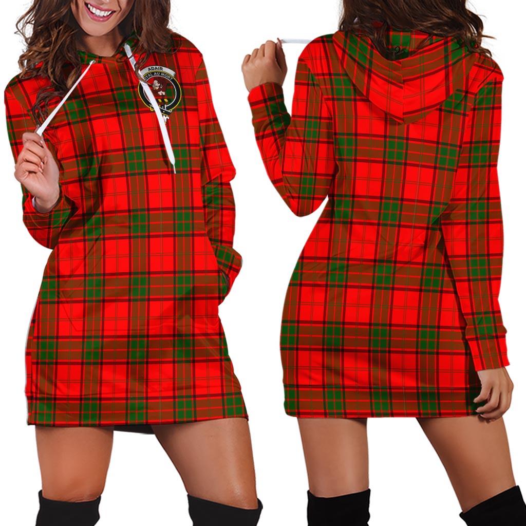 Adair Tartan Hoodie Dress with Family Crest - Tartan Vibes Clothing