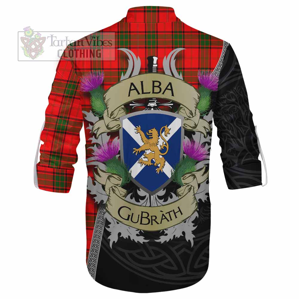Tartan Vibes Clothing Adair Tartan Family Crest Ghillie Kilt Shirt Lion Rampant Royal Thistle Shield Celtic Inspired