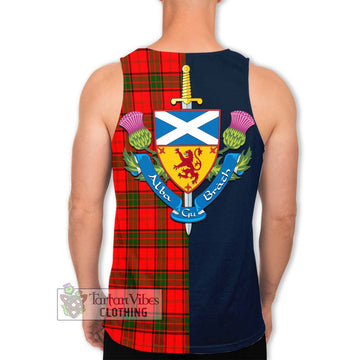 Tartan Vibes Clothing Adair Tartan Men's Tank Top with Scottish Lion Royal Arm Half Style