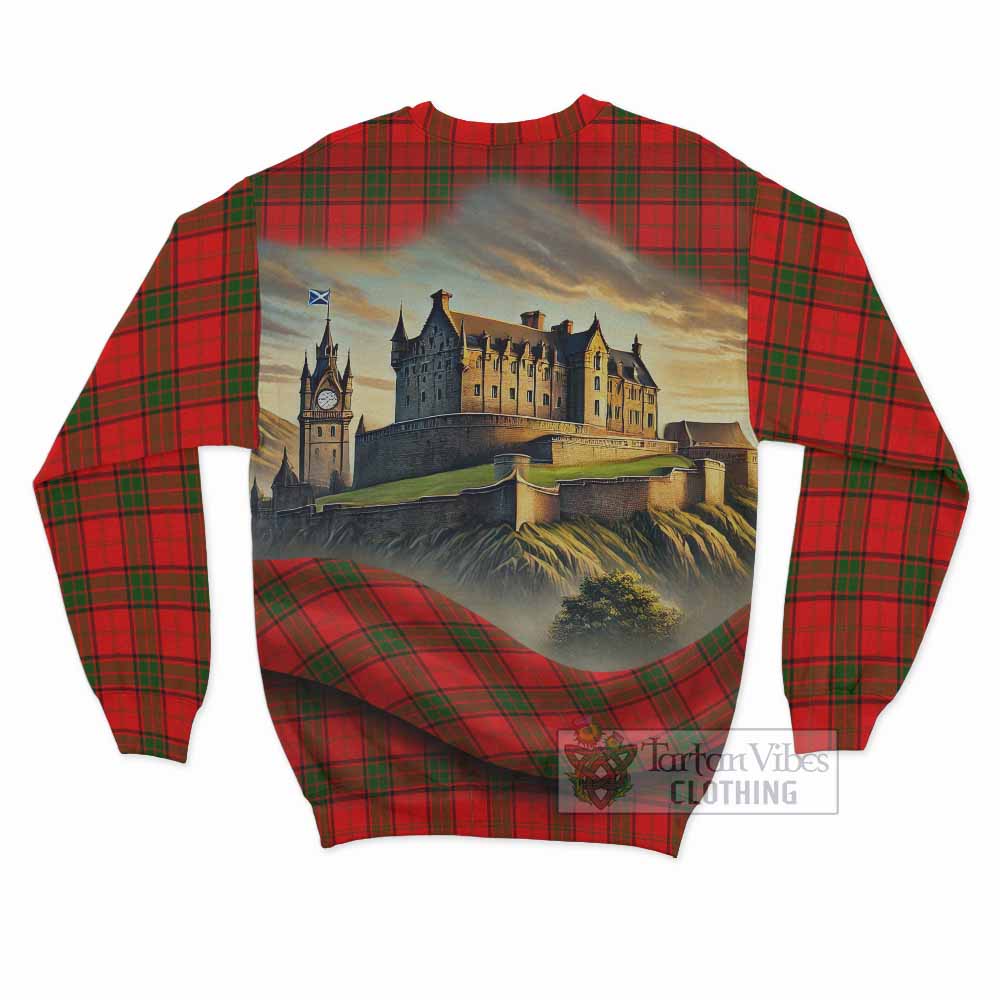 Tartan Vibes Clothing Adair Tartan Family Crest Sweatshirt with Scottish Ancient Castle Style