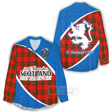 Tartan Vibes Clothing Adair Family Crest Tartan Women's Casual Shirt Celebrate Saint Andrew's Day in Style