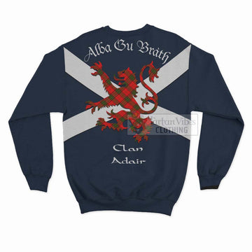 Adair Tartan Lion Rampant Sweatshirt Proudly Display Your Heritage with Alba Gu Brath and Clan Name