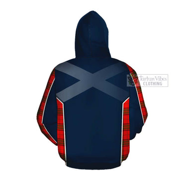 Tartan Vibes Clothing Adair Tartan Cotton Hoodie with Family Crest and Lion Rampant Vibes Sport Style