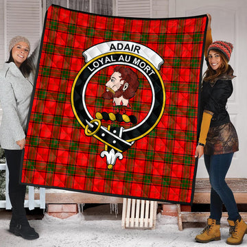 Adair Tartan Quilt with Family Crest