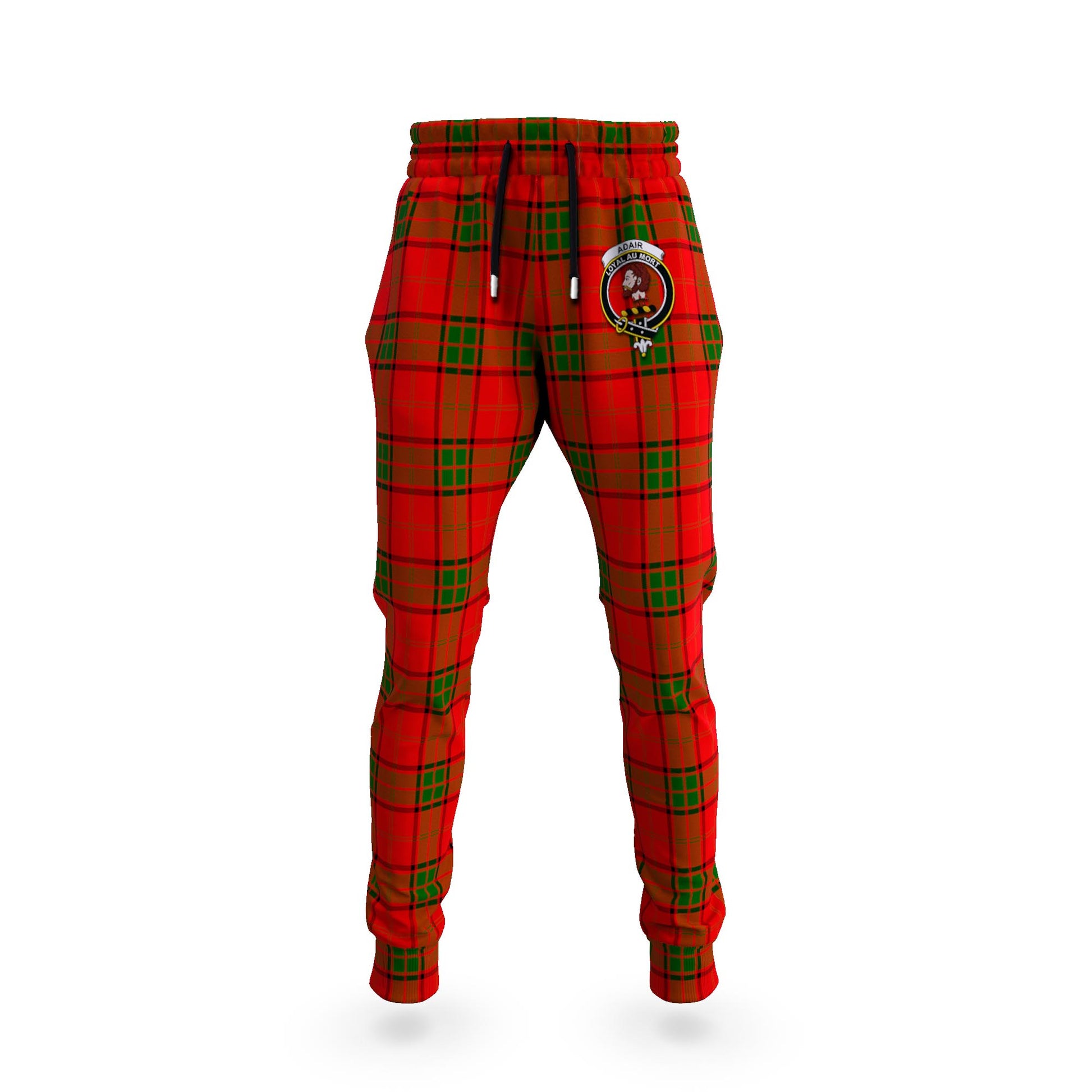 Adair Tartan Joggers Pants with Family Crest 5XL - Tartan Vibes Clothing