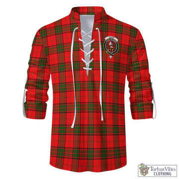 Adair Tartan Men's Scottish Traditional Jacobite Ghillie Kilt Shirt with Family Crest