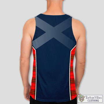 Tartan Vibes Clothing Adair Tartan Men's Tanks Top with Family Crest and Scottish Thistle Vibes Sport Style