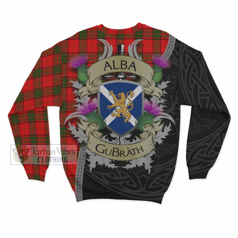 Tartan Vibes Clothing Adair Tartan Family Crest Sweatshirt Lion Rampant Royal Thistle Shield Celtic Inspired