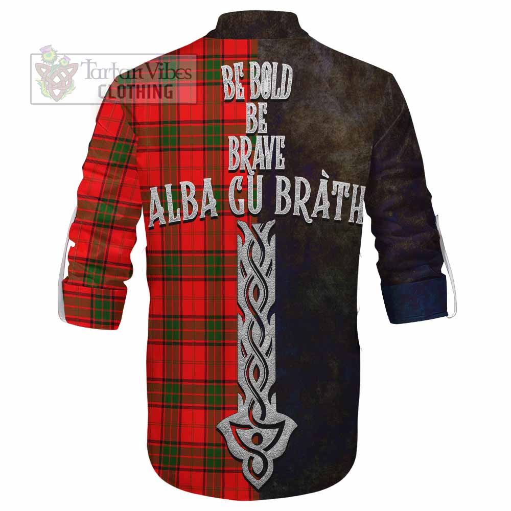 Tartan Vibes Clothing Adair Tartan Family Crest Ghillie Kilt Shirt Alba Gu Brath Be Brave Lion Ancient Style