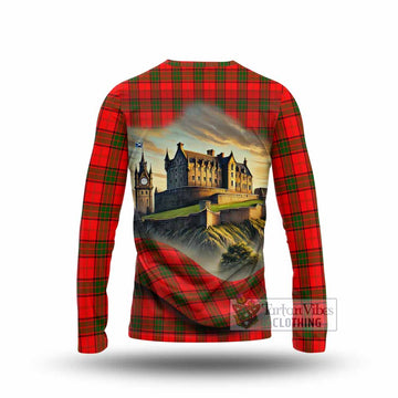 Adair Tartan Family Crest Long Sleeve T-Shirt with Scottish Ancient Castle Style