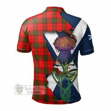 Adair Tartan Family Crest Polo Shirt Scottish Thistle Celtic Inspired