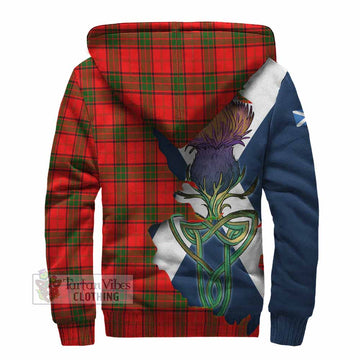 Adair Tartan Family Crest Sherpa Hoodie Scottish Thistle Celtic Inspired