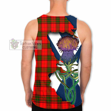 Tartan Vibes Clothing Adair Tartan Family Crest Men's Tank Top Scottish Thistle Celtic Inspired