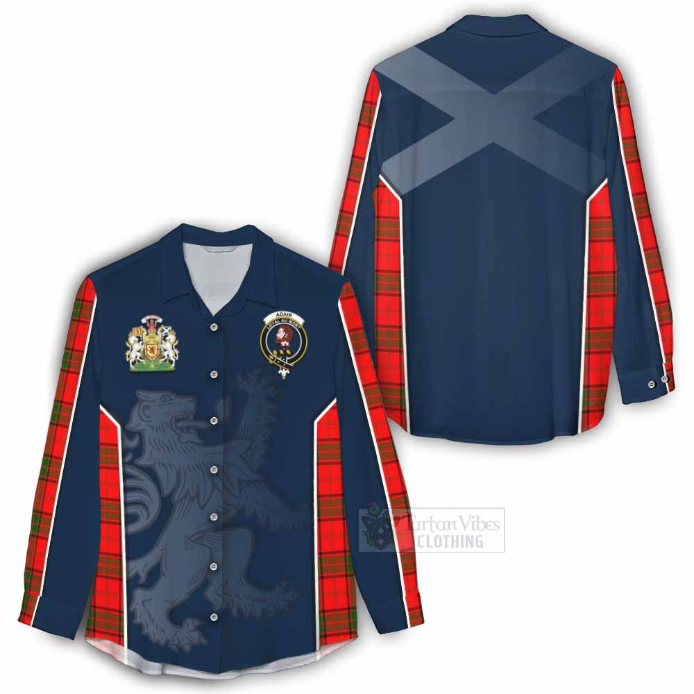 Tartan Vibes Clothing Adair Tartan Women's Casual Shirt with Family Crest and Lion Rampant Vibes Sport Style
