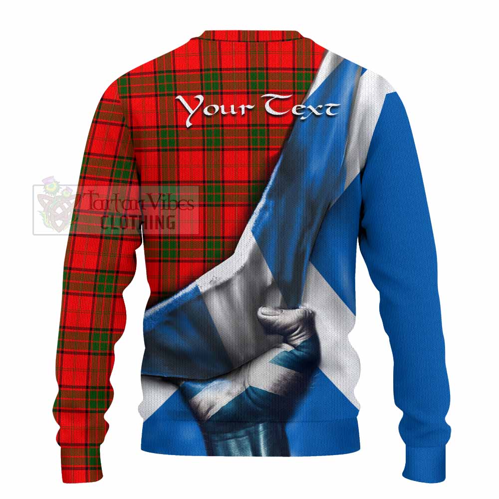 Tartan Vibes Clothing Adair Tartan Knitted Sweater with Family Crest Scotland Patriotic Style