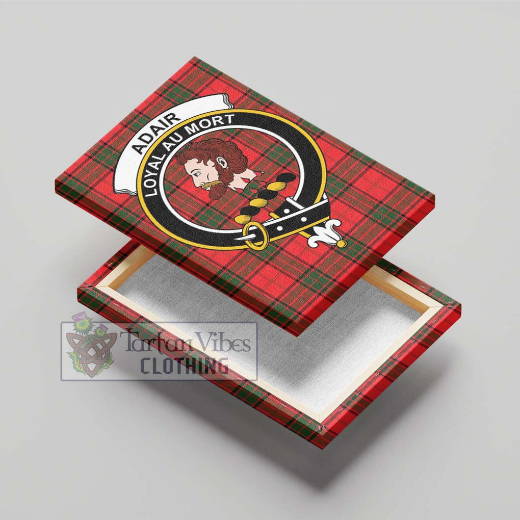 Adair Tartan Canvas Print Wall Art with Family Crest - Tartan Vibes Clothing