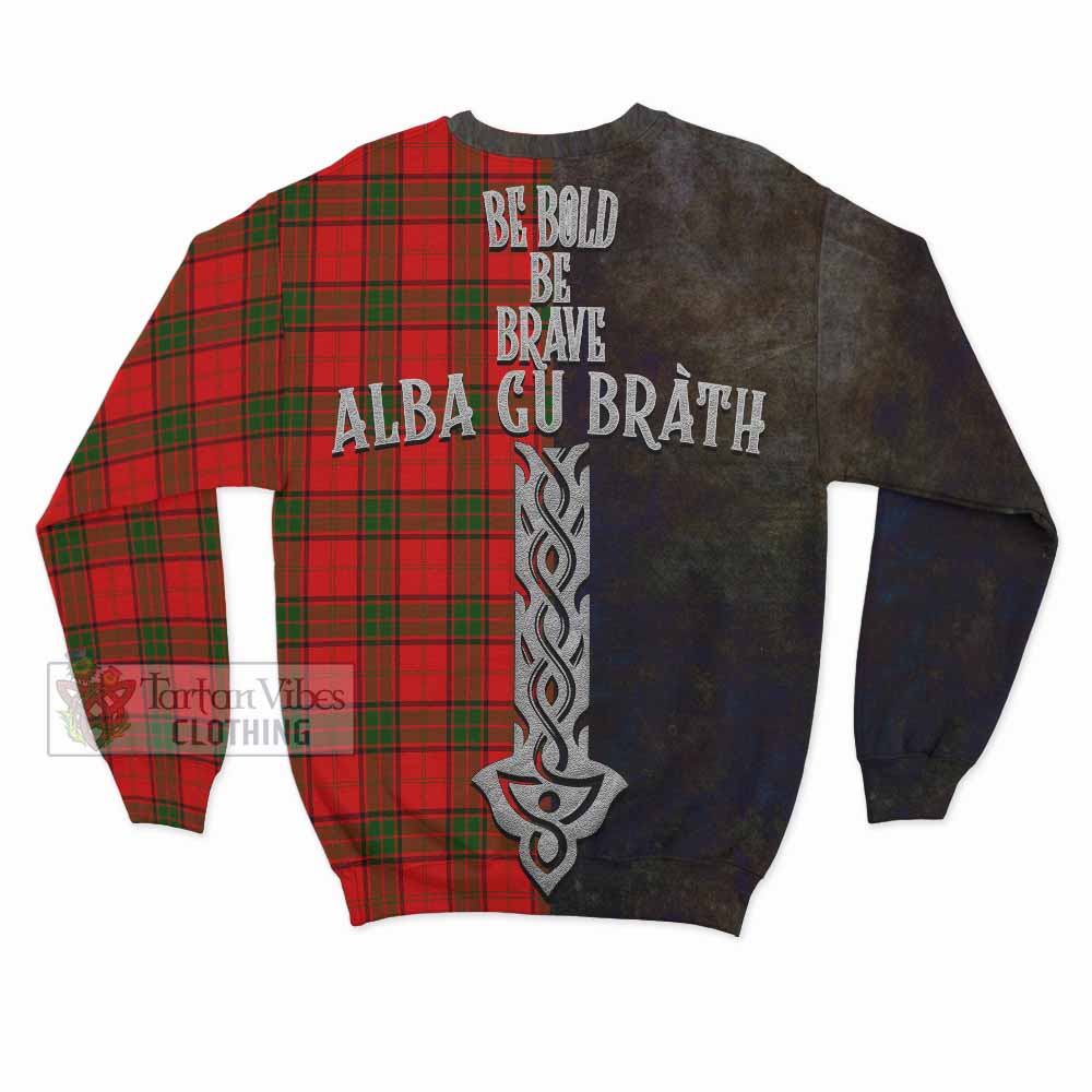 Tartan Vibes Clothing Adair Tartan Family Crest Sweatshirt Alba Gu Brath Be Brave Lion Ancient Style