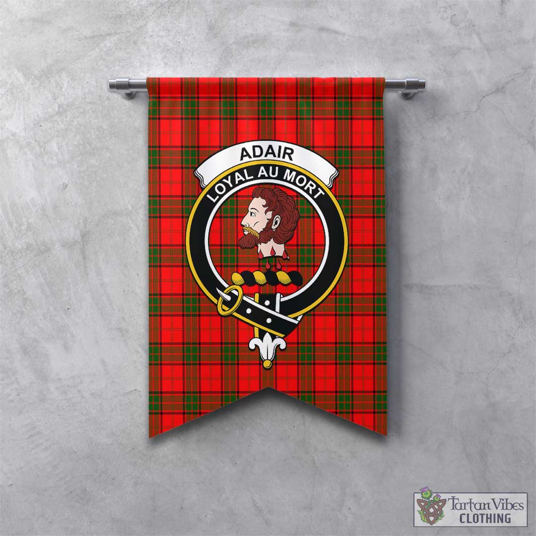 Tartan Vibes Clothing Adair Tartan Gonfalon, Tartan Banner with Family Crest