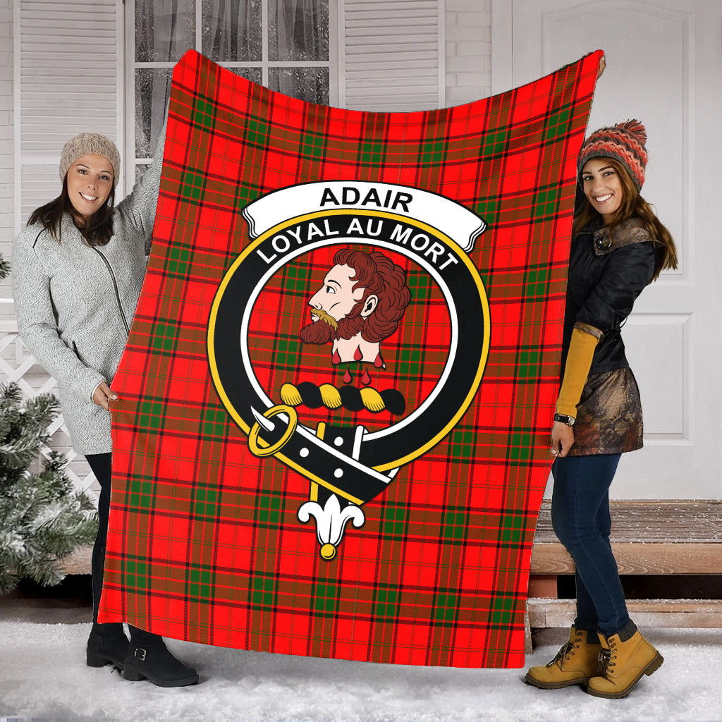 Adair Tartan Blanket with Family Crest - Tartanvibesclothing