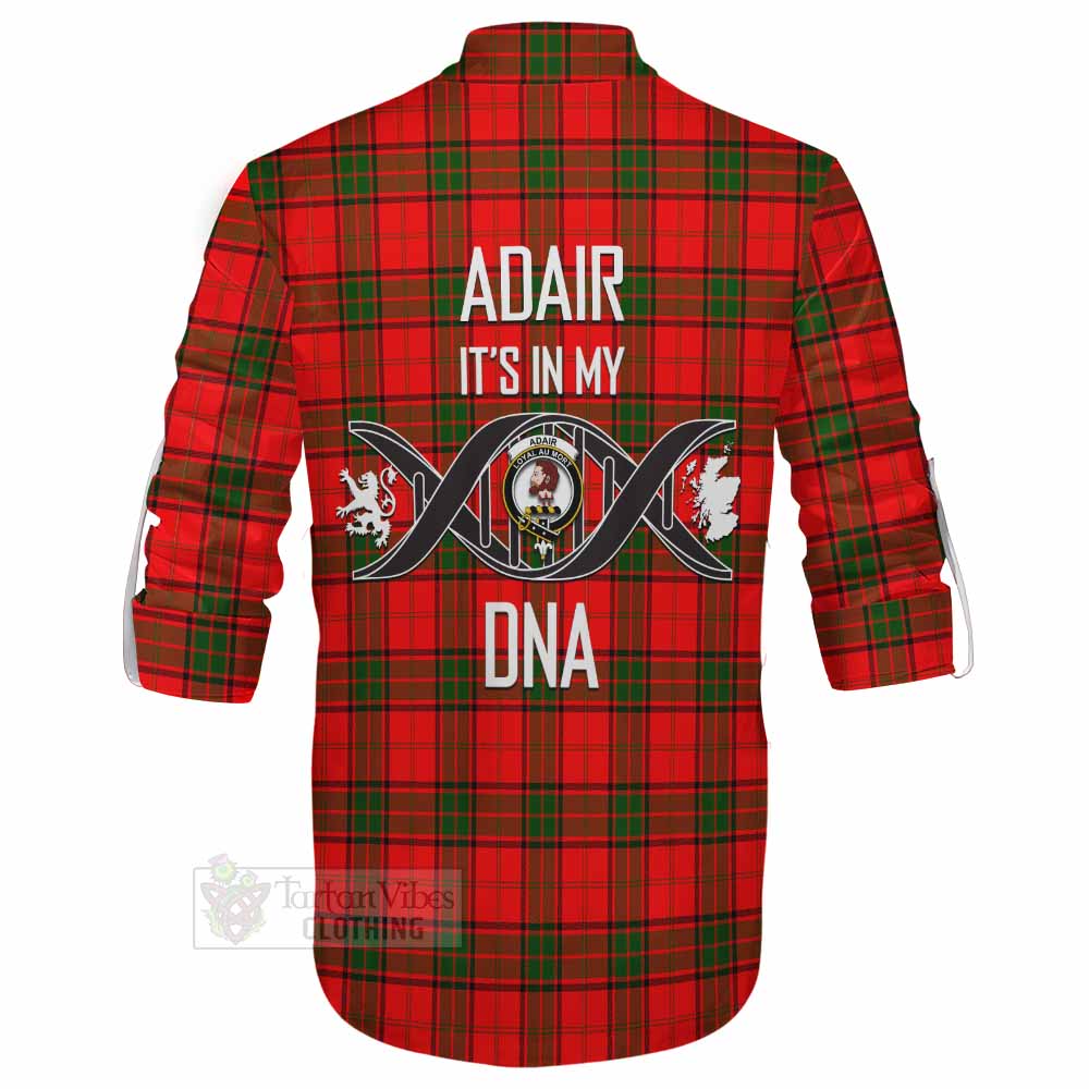 Tartan Vibes Clothing Adair Tartan Ghillie Kilt Shirt with Family Crest DNA In Me Style