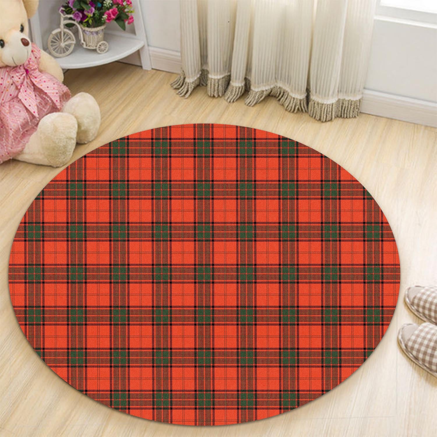 Adair Tartan Round Rug - Tartanvibesclothing